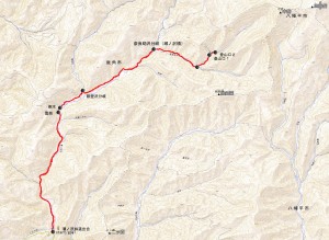 中岳奈良助沢登山口へのアクセス状況